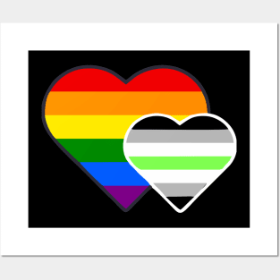 Agender Double Heart Posters and Art